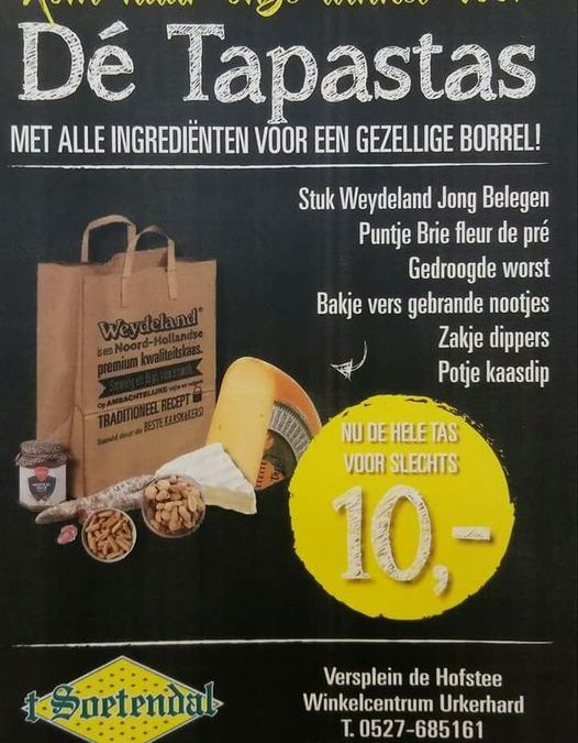 Wegens enorm succes herhalen wij deze geweldige actie#dé TAPASTAS van ‘t Soetend…